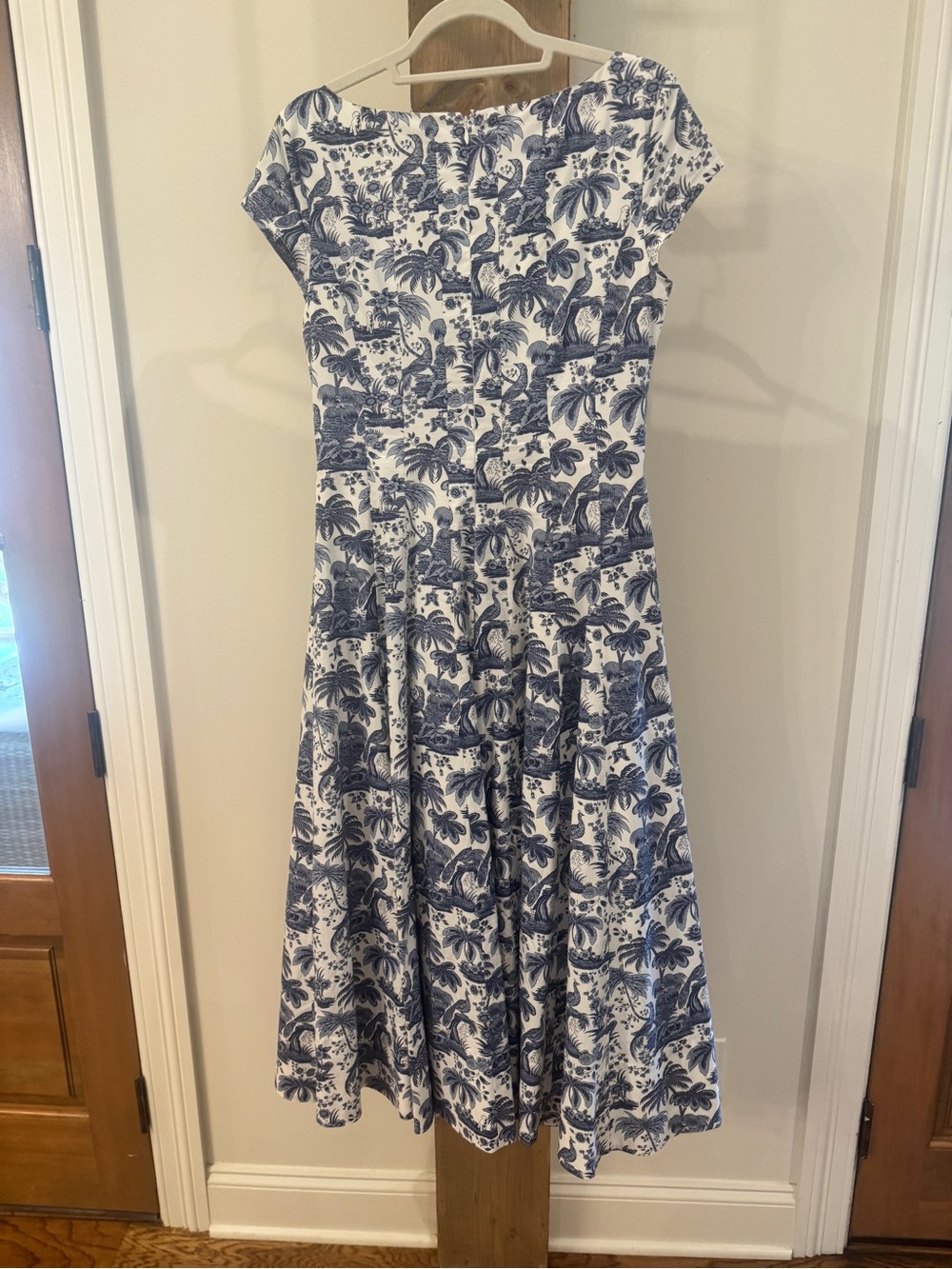 Staud Wells dress. Blue toile. Size 8. - Picture 5 of 6
